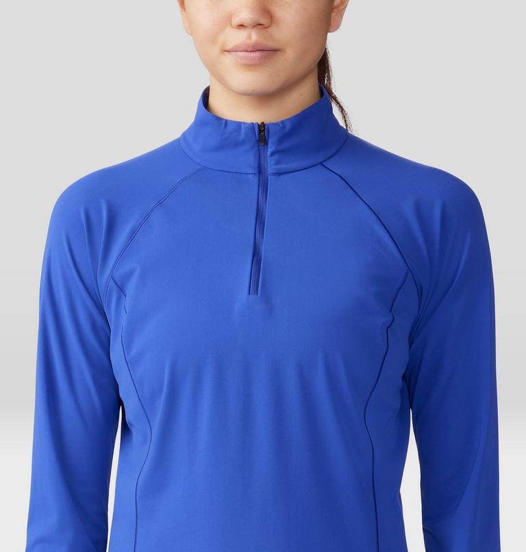 Haut avec demi-fermeture éclair Mountain Stretch Femme, Color: Blue Print, image 4