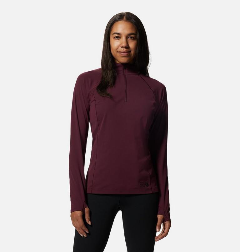 Women's Mountain Stretch 1/2 Zip, Color: Cocoa Red, image 1
