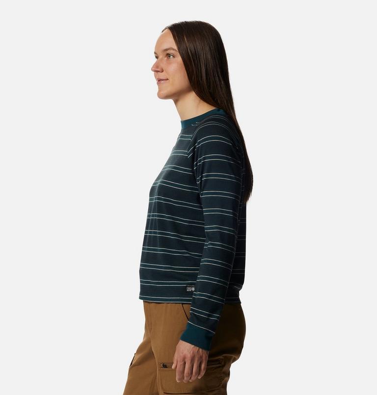 Chandail à manches longues Wander Pass Femme, Color: Dark Marsh Pacific Stripe, image 3
