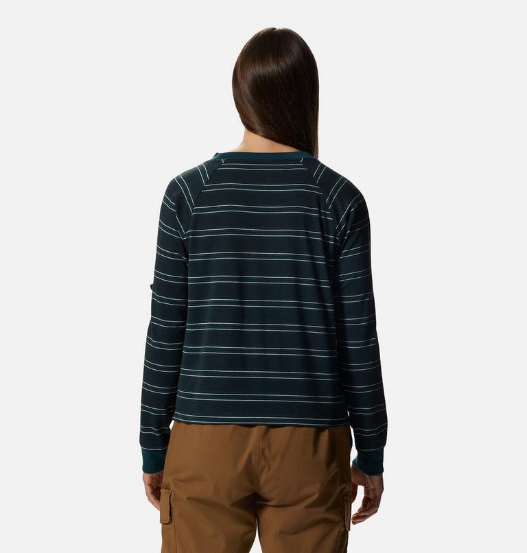 Chandail à manches longues Wander Pass Femme, Color: Dark Marsh Pacific Stripe, image 2