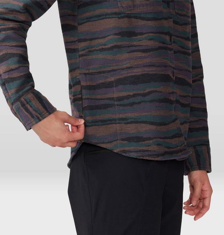 Women's Granite Peak Long Sleeve Flannel Shirt, Color: Dark Marsh Landscape Jacquard, image 5