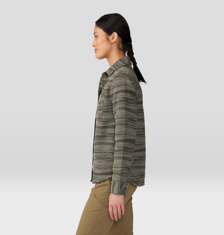 Chemise à manches longues en flanelle Granite Peak Femme, Color: Stone Green Landscape Jacquard, image 3