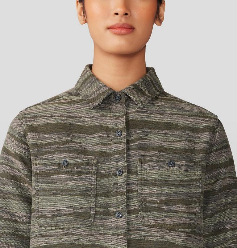 Chemise à manches longues en flanelle Granite Peak Femme, Color: Stone Green Landscape Jacquard, image 4