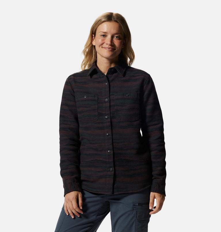 Women's Granite Peak Long Sleeve Flannel Shirt, Color: Darkest Dawn, image 1