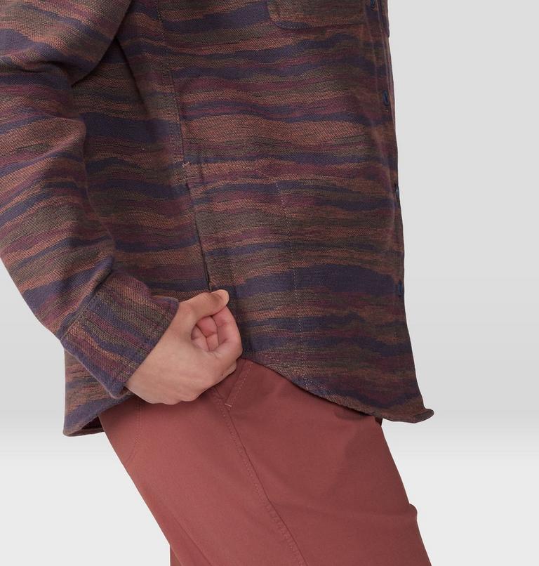 Women's Granite Peak Long Sleeve Flannel Shirt, Color: Clay Earth Landscape Jacquard, image 5