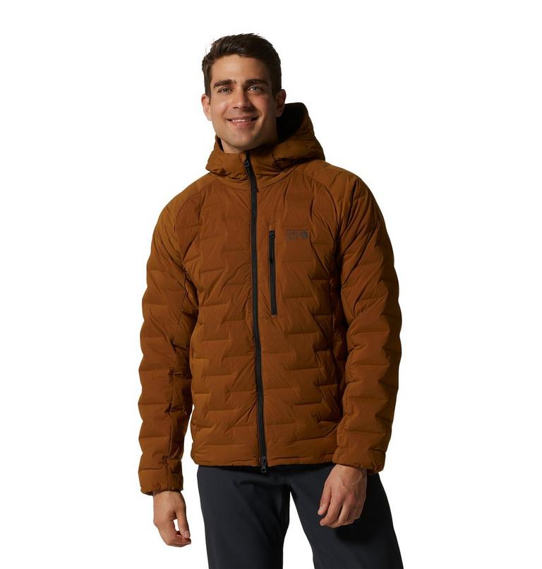 Men's Stretchdown Hoody, Color: Golden Brown, image 1