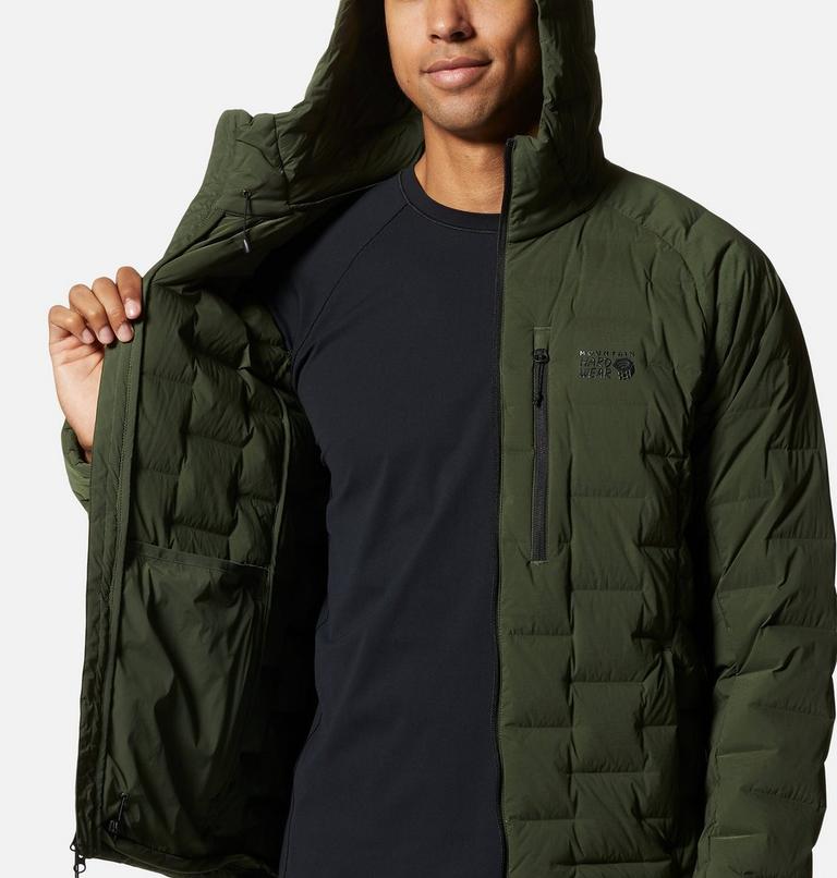 Men's Stretchdown Hoody, Color: Surplus Green, image 8