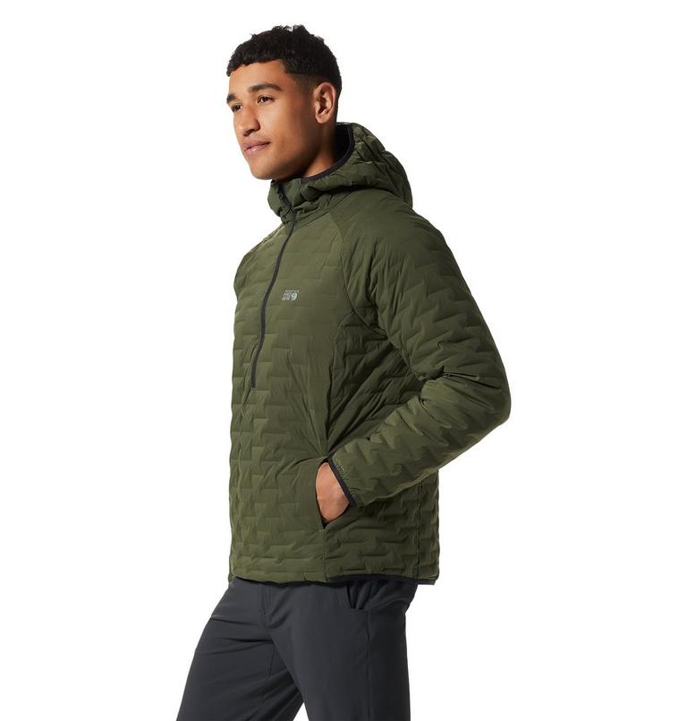 Men's Stretchdown Light Pullover, Color: Surplus Green, image 3