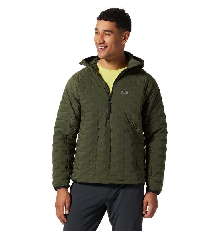 Men's Stretchdown Light Pullover, Color: Surplus Green, image 8