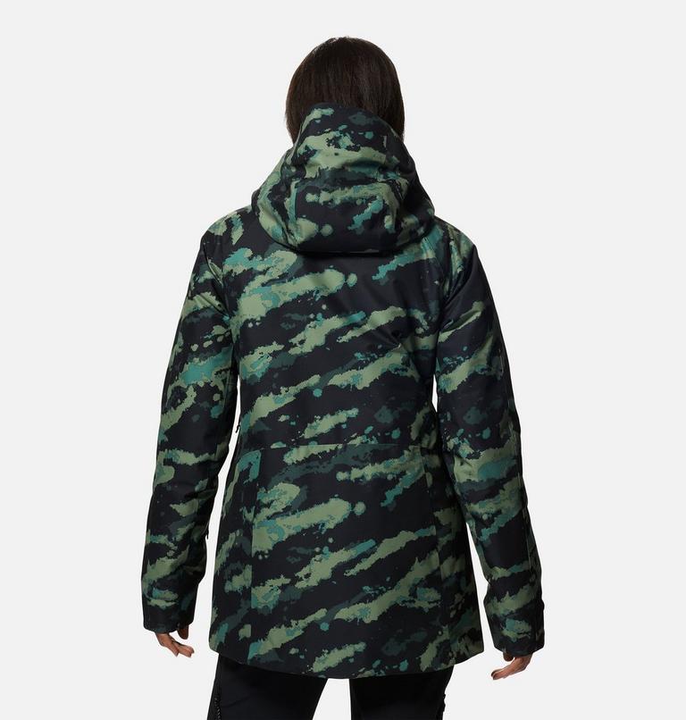 Women's Cloud Bank Gore-Tex Insulated Jacket, Color: Mint Palm Brushstrokes Print, image 2