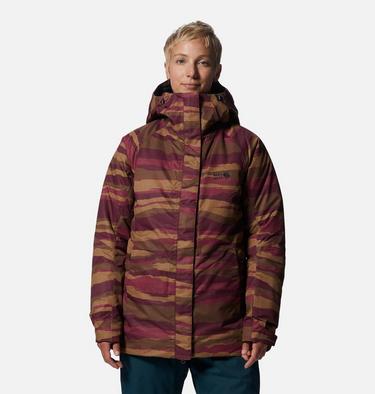 Women's Firefall/2 Insulated Jacket, Color: Cocoa Red Landscape Print, image 1