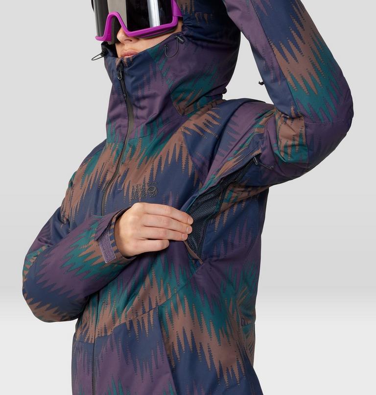 Women's Firefall/2 Jacket, Color: Blurple Zigzag Print, image 7