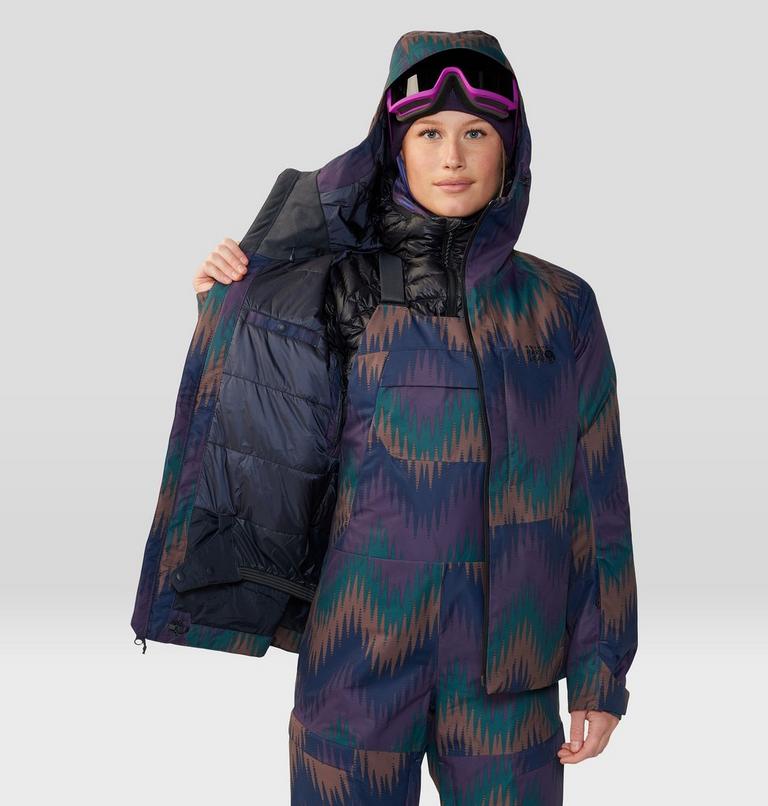 Women's Firefall/2 Jacket, Color: Blurple Zigzag Print, image 10