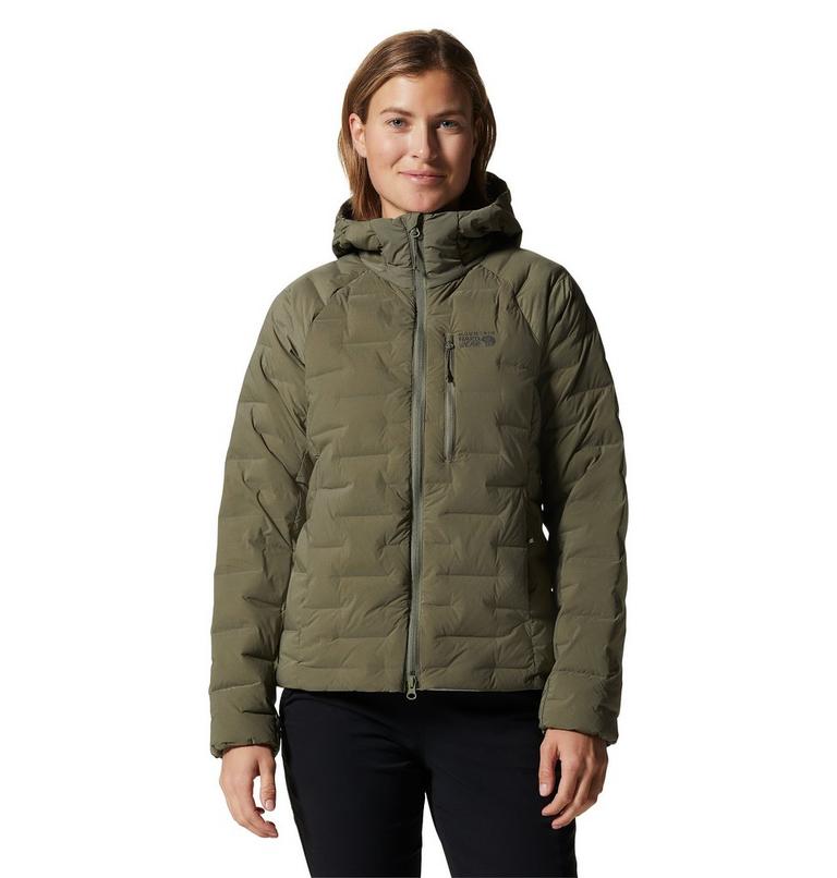 Women's Stretchdown Hoody, Color: Stone Green, image 1