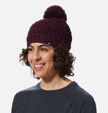 Women's Snow Capped Beanie, Color: Cocoa Red, image 7