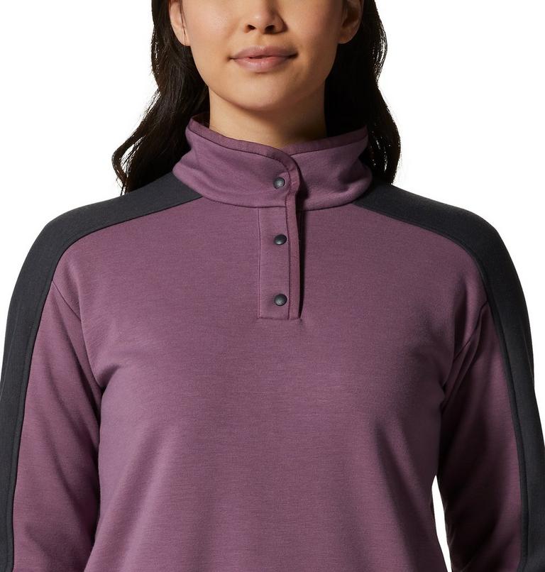 Women's Camplife Snap Neck Pullover, Color: Pale Plum, image 4
