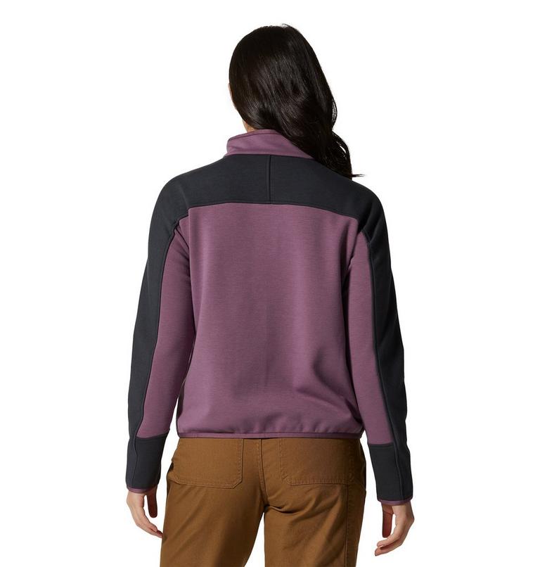 Women's Camplife Snap Neck Pullover, Color: Pale Plum, image 2