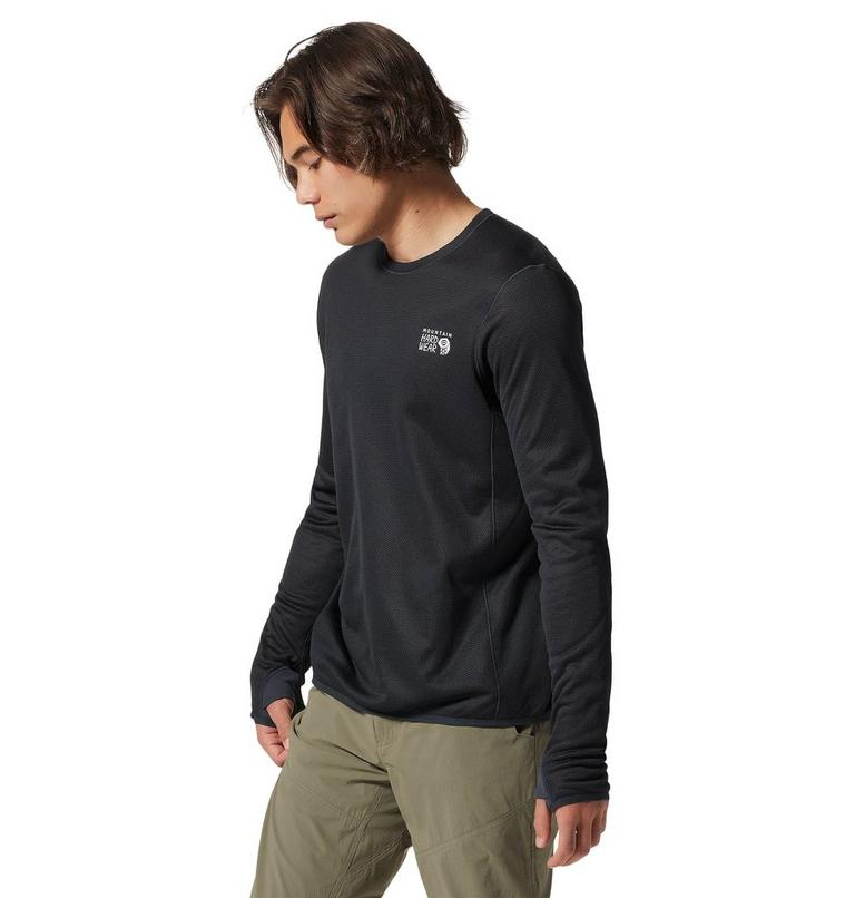 Men's AirMesh Long Sleeve Crew, Color: Dark Storm, image 3