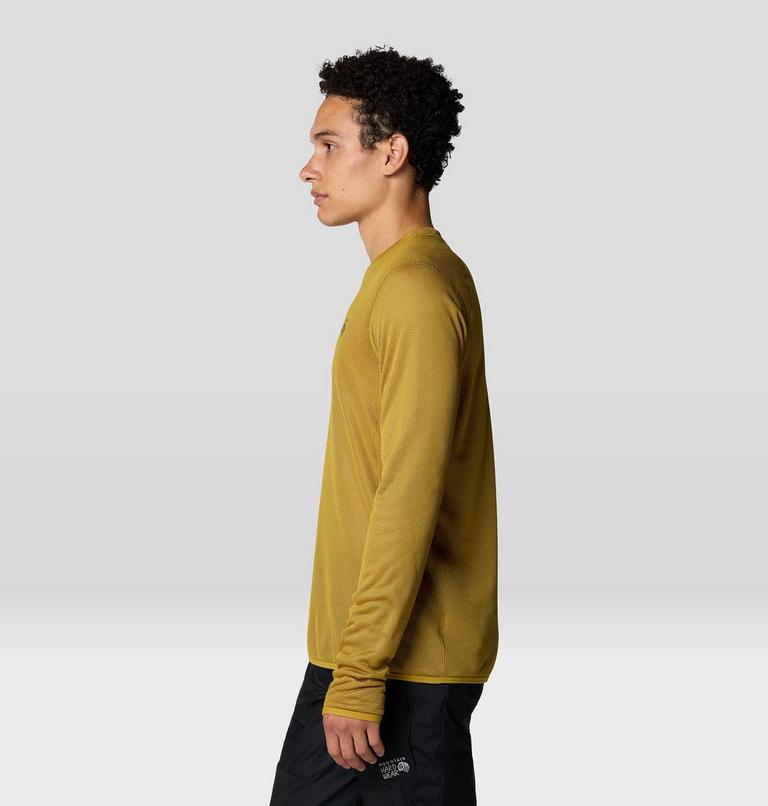 Men's AirMesh Long Sleeve Crew, Color: Dark Bolt, image 3