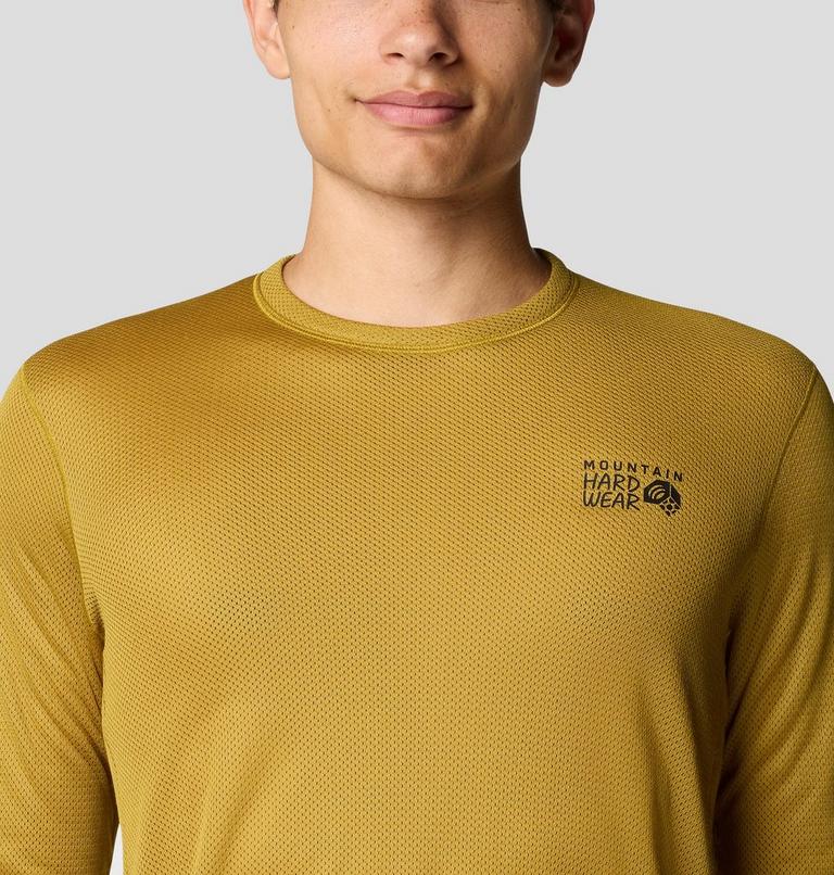 Men's AirMesh Long Sleeve Crew, Color: Dark Bolt, image 4