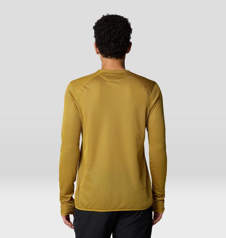 Men's AirMesh Long Sleeve Crew, Color: Dark Bolt, image 2