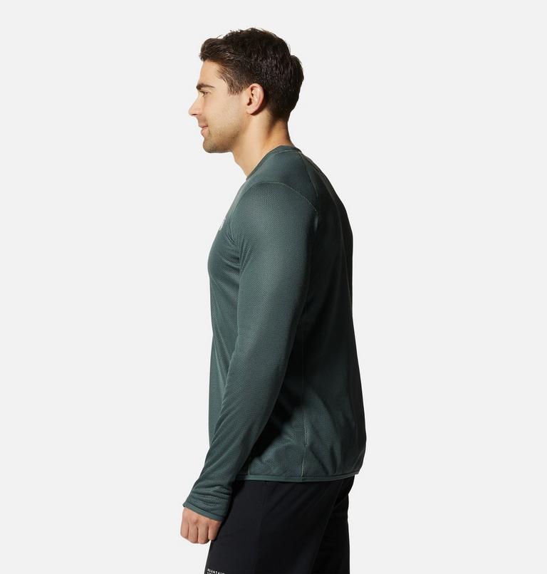 Men's AirMesh Long Sleeve Crew, Color: Black Spruce, image 3