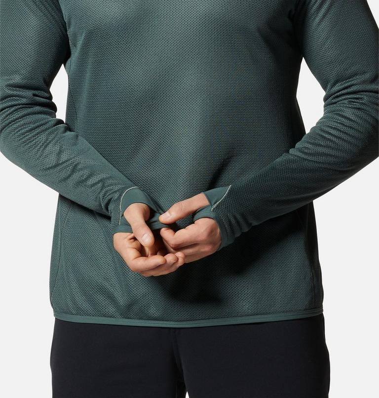 Men's AirMesh Long Sleeve Crew, Color: Black Spruce, image 5