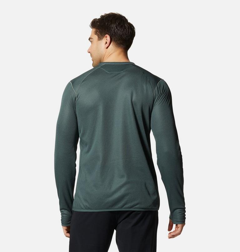 Men's AirMesh Long Sleeve Crew, Color: Black Spruce, image 2