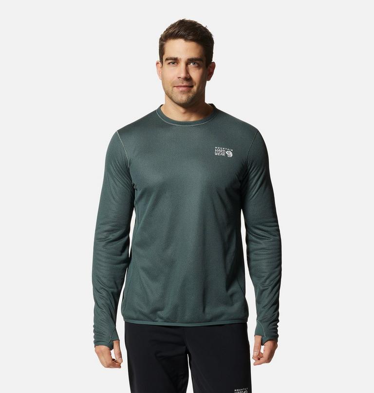 Men's AirMesh Long Sleeve Crew, Color: Black Spruce, image 1