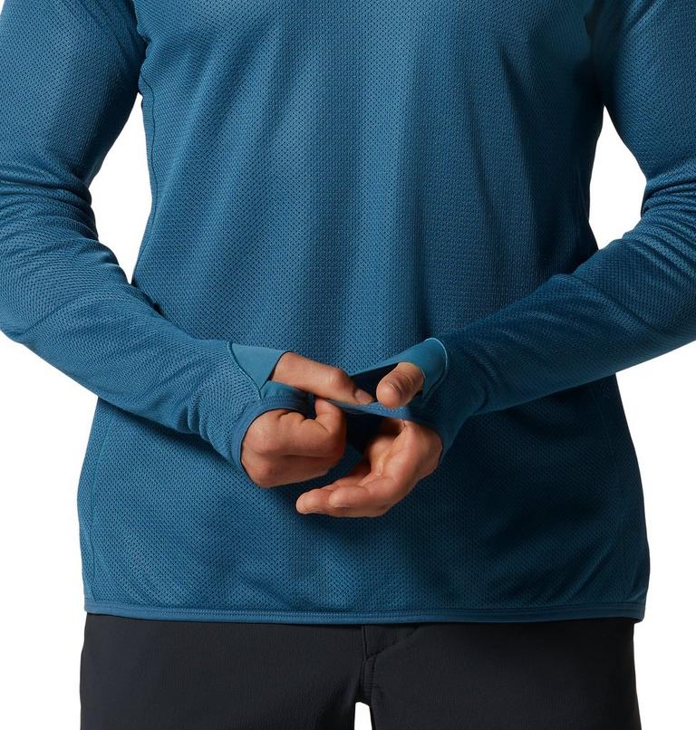 Men's AirMesh Long Sleeve Crew, Color: Caspian, image 5