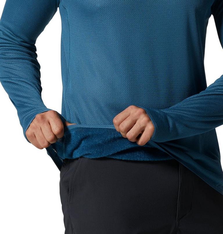 Men's AirMesh Long Sleeve Crew, Color: Caspian, image 6
