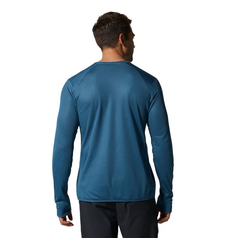 Men's AirMesh Long Sleeve Crew, Color: Caspian, image 2