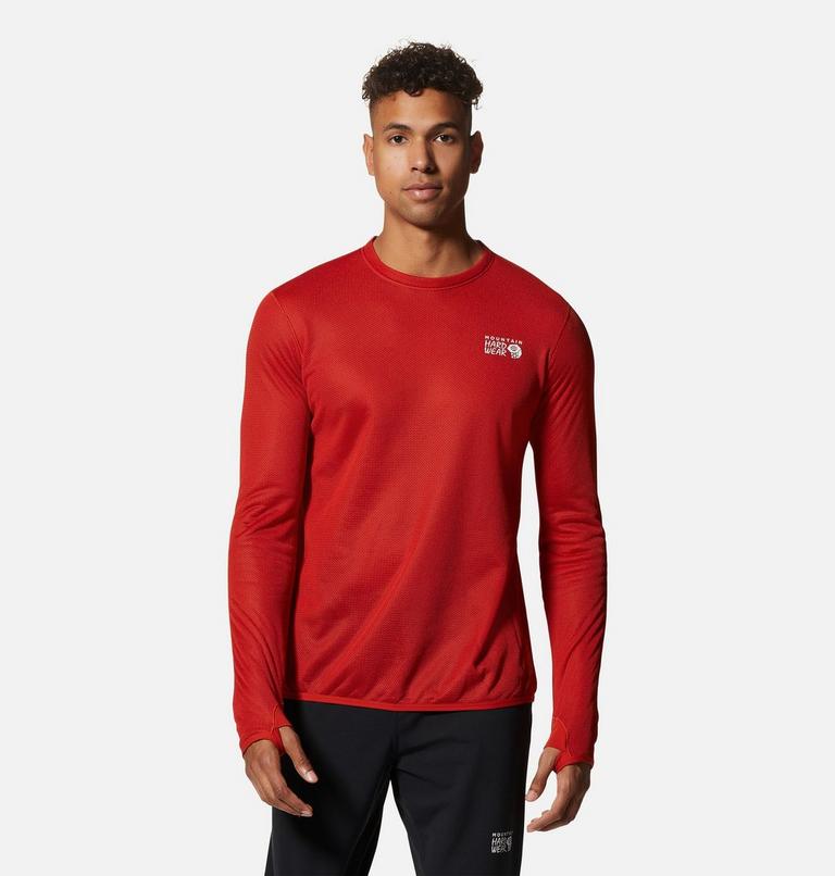Chandail manches longues à col rond AirMesh Homme, Color: Desert Red, image 1