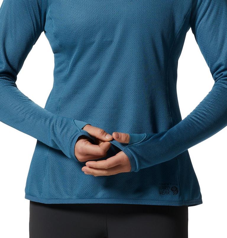 Women's AirMesh Long Sleeve Crew, Color: Caspian, image 6