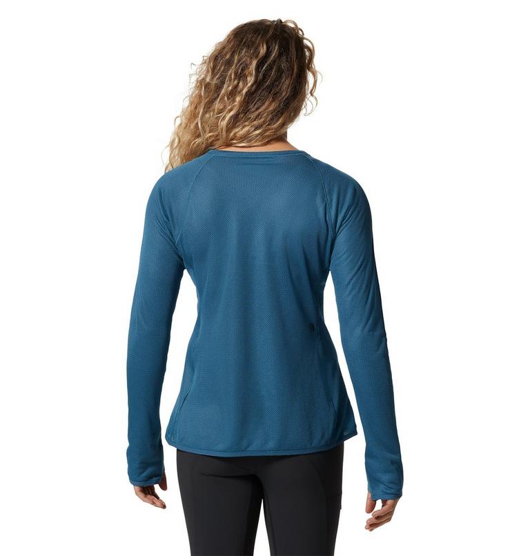 Women's AirMesh Long Sleeve Crew, Color: Caspian, image 2