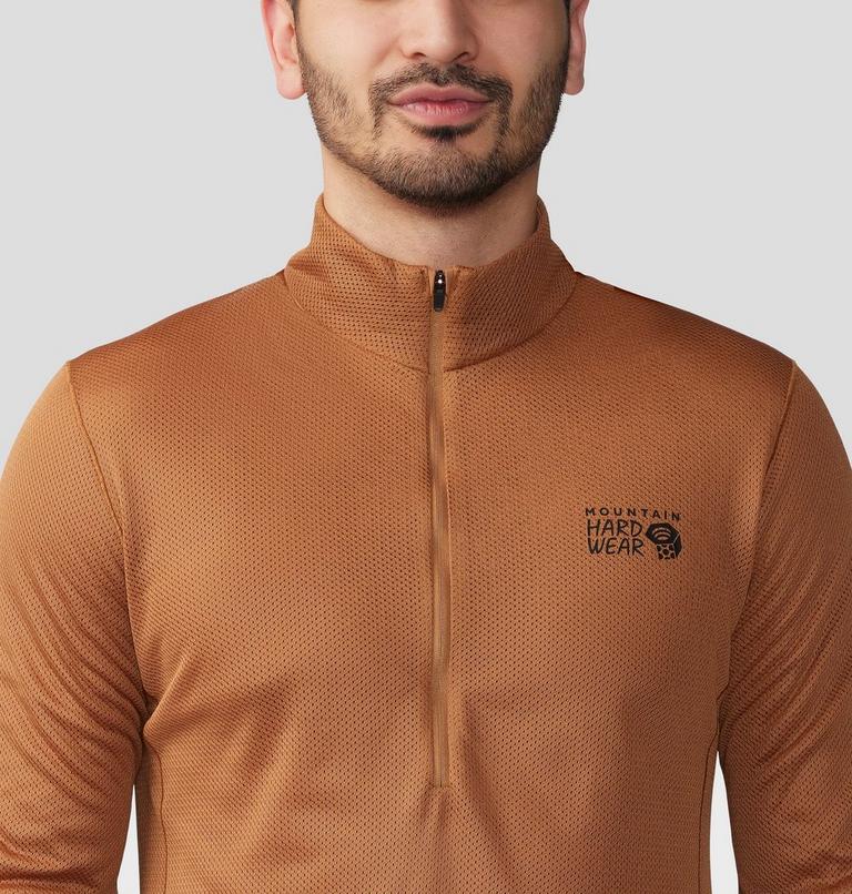 Men's AirMesh 1/2 Zip, Color: Copper Clay, image 4