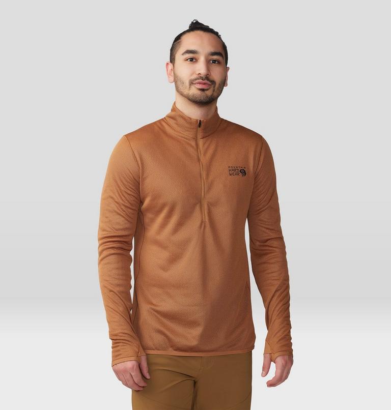Men's AirMesh 1/2 Zip, Color: Copper Clay, image 1