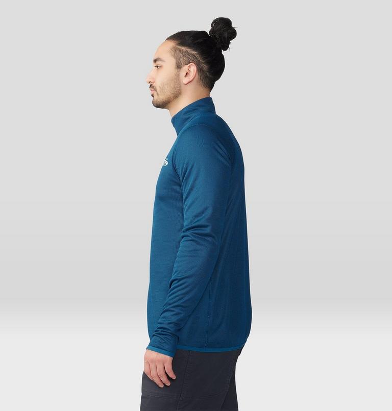 Men's AirMesh 1/2 Zip, Color: Dark Caspian, image 3