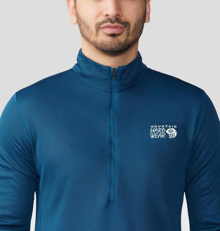 Men's AirMesh 1/2 Zip, Color: Dark Caspian, image 4