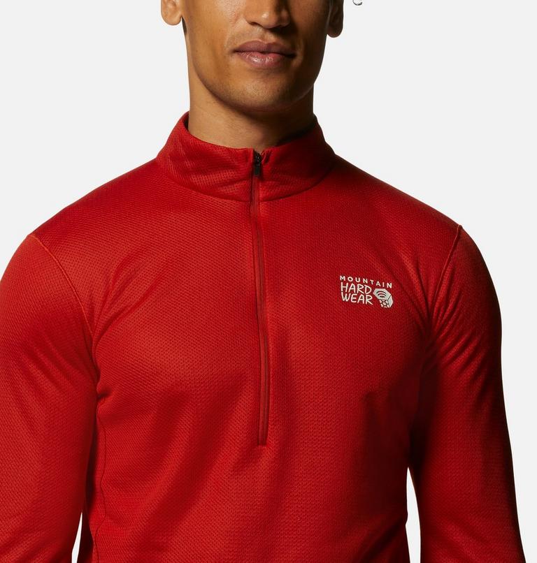 Men's AirMesh 1/2 Zip, Color: Desert Red, image 4