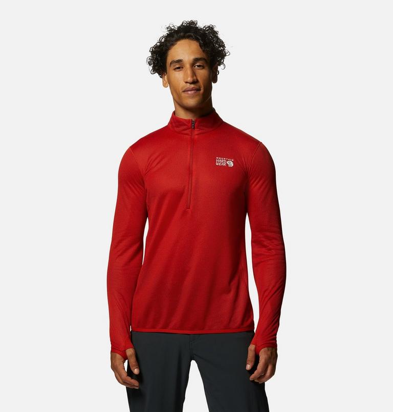 Men's AirMesh 1/2 Zip, Color: Desert Red, image 1