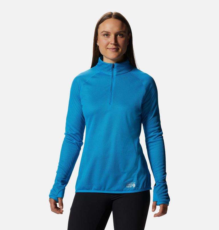 Women's AirMesh 1/2 Zip, Color: Electric Sky, image 1