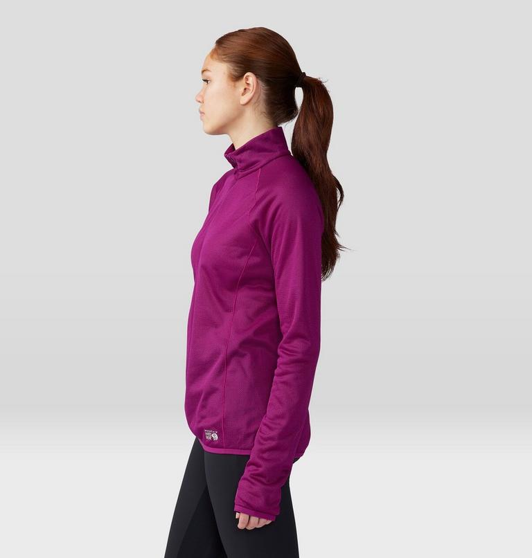 Women's AirMesh 1/2 Zip, Color: Berry Glow, image 3