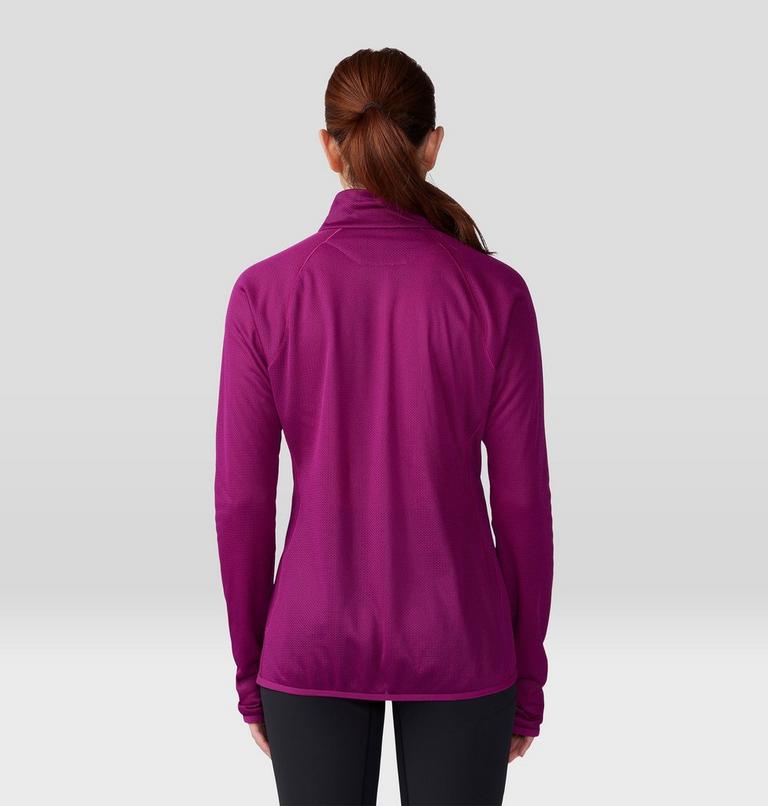 Women's AirMesh 1/2 Zip, Color: Berry Glow, image 2