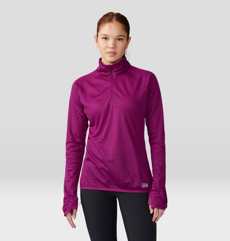Women's AirMesh 1/2 Zip, Color: Berry Glow, image 1