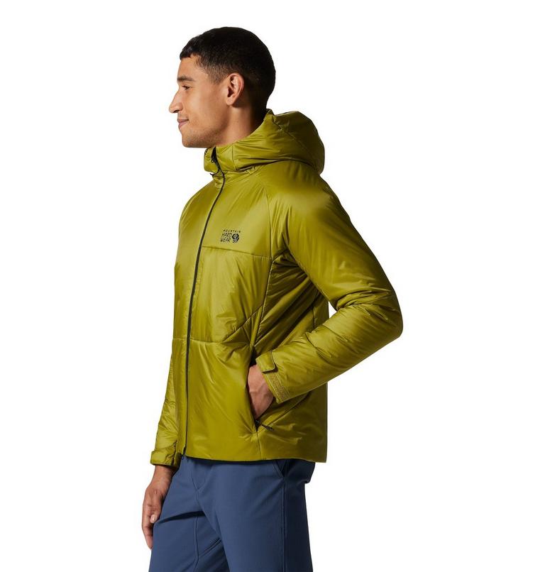 Manteau &agrave; capuchon Compressor Homme, Color: Moon Moss, image 3