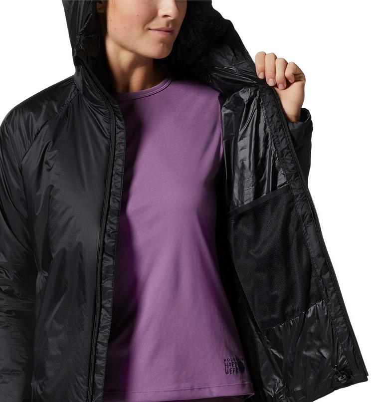 Manteau &agrave; capuchon Compressor Femme, Color: Black, image 9