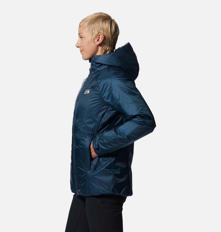 Manteau à capuchon Compressor Femme, Color: Dark Caspian, image 3