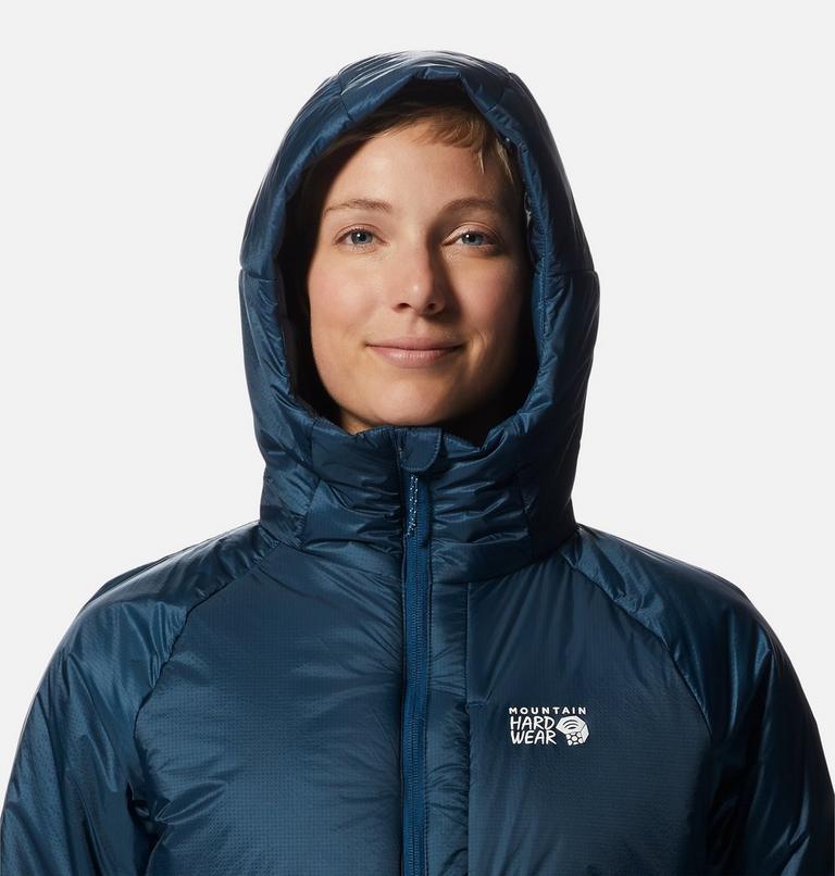 Manteau à capuchon Compressor Femme, Color: Dark Caspian, image 4