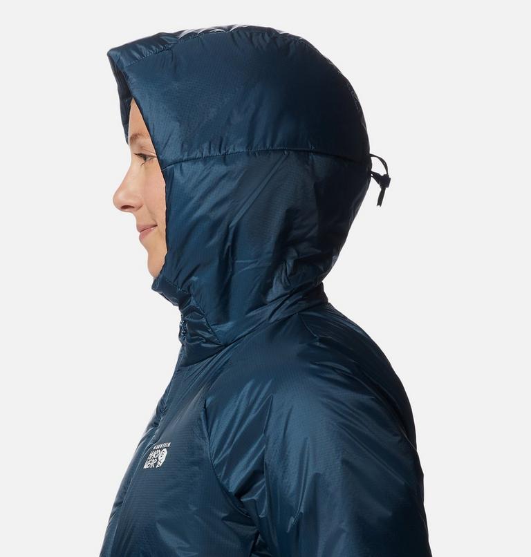 Manteau à capuchon Compressor Femme, Color: Dark Caspian, image 5